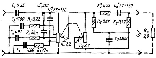 Высококачественный регулятор громкости и тембра (К157УД2, К547КП1)